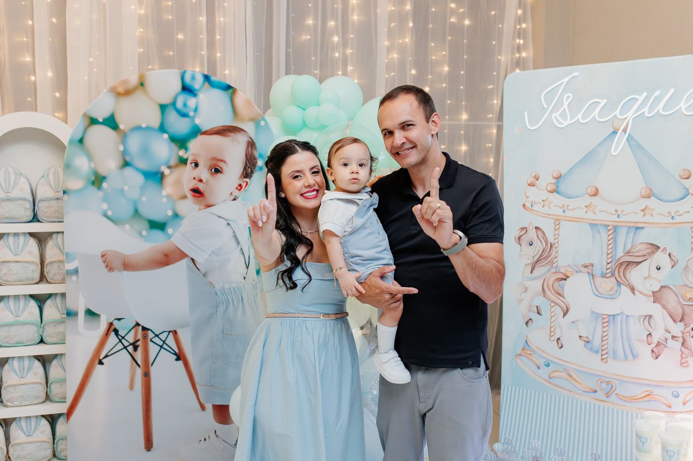 Isaque 1 ano (Planeta Party)